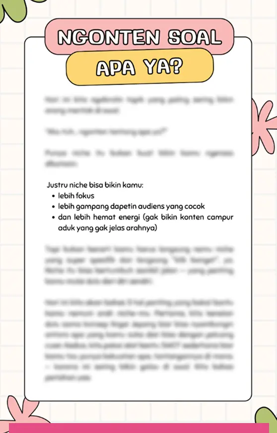 Worksheet 10 Hari Ngonten + Video Guide